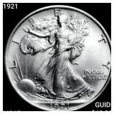 1921 Walking Liberty Half Dollar GEM BU