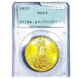 1927 $20 Gold Double Eagle PCGS MS63