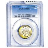 1937-D Washington Silver Quarter PCGS MS67