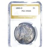 1890-O Morgan Silver Dollar PGA MS66