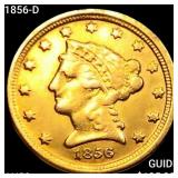 1856-D $2.50 Gold Quarter Eagle LIGHTLY CIRCULATED
