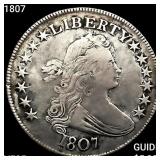 1807 Draped Bust Half Dollar ABOUT UNCIRCULATED