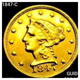 1847-C $2.50 Gold Quarter Eagle HIGH GRADE