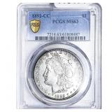 1892-CC Morgan Silver Dollar PCGS MS63
