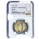 1951 Booker T Half Dollar NGC MS67