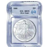1999 Silver Eagle ICG MS70