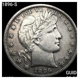 1896-S Barber Half Dollar CLOSELY UNCIRCULATED
