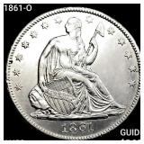 1861-O Seated Liberty Half Dollar CHOICE AU