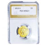 1913-S $5 Gold Half Eagle PGA MS62+