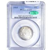 1914 CAC Barber Quarter PCGS MS66