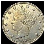1883 w/Cents Liberty Head Nickel CHOICE AU