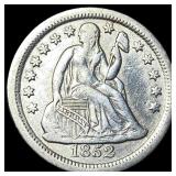 1852-O Silver Seated Liberty Dime NEARLY  UNCIRCU