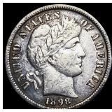 1898 Silver Barber Dime CLOSELY UNCIRCULATED
