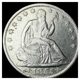 1855-O Arrows Seated Liberty Half Dollar  NEARLY