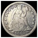 1853 Arrows Seated Liberty Dime NEARLY  UNCIRCULA