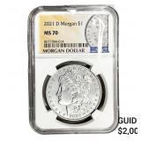 2021-D Morgan Silver Dollar NGC MS70
