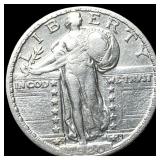 1920-S Silver Standing Liberty Quarter NEARLY  UN