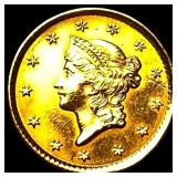 1852-C Gold $1 Liberty Head UNCIRCULATED
