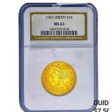 1907 $10 Gold Eagle NGC MS63