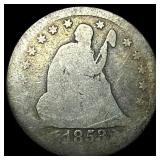 1853 Silver Seated Liberty Quarter NICELY CIRCULAT