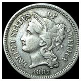 1881 Nickel Three-Cent Piece NEARLY UNCIRCULATED