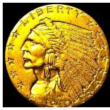 1910 Indian Head $2.50 Gold Quarter Eagle CHOICE A