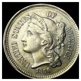1866 Nickel Three-Cent Piece CHOICE BU