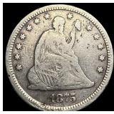 1875 Seated Liberty Quarter LIGHTLY  CIRCULATED