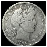 1896-O Silver Barber Half Dollar LIGHTLY  CIRCULA