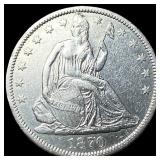 1870-S Silver Seated Liberty Half Dollar HIGH  GR