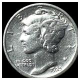 1925-D Mercury Dime NEARLY UNCIRCULATED