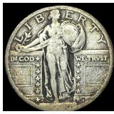 1920-D Silver Standing Liberty Quarter  LIGHTLY C