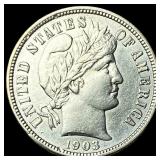 1903-O Silver Barber Dime CLOSELY  UNCIRCULATED