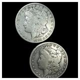 1904 Morgan Silver Dollar No Mint Mark and 1904-S