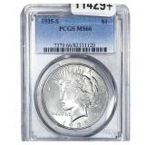 1935-S Silver Peace Dollar PCGS MS66
