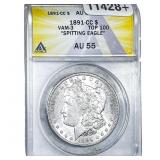 1891-CC Morgan Silver Dollar ANACS AU55 VAM-3