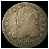 1824 Capped Bust Dime NICELY CIRCULATED