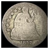 1857 Silver Seated Liberty Dime NICELY  CIRCULATE