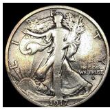 1917-D Silver Walking Liberty Half Dollar  LIGHTL