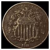 1868 Shield Nickel HIGH GRADE