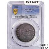 1811 Capped Bust Half Dollar PCGS AU55 Small 8