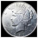 1927-S Peace Silver Dollar CHOICE AU