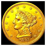 1861 $2.50 Liberty Head Quarter Eagle CHOICE  BU