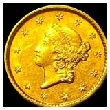 1853 Gold $1 Liberty Head Type 1 CLOSELY  UNCIRCU