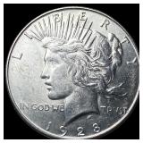 1928-S Silver Peace Dollar CHOICE BU