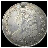 1814 Capped Bust Half Dollar ABOUT  UNCIRCULATED