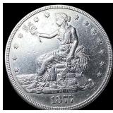 1877 Silver Trade Dollar CLOSELY UNCIRCULATED