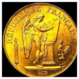 1897-A Gold 20 Francs Angel France CHOICE BU
