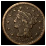 1850 Braided Hair Large Cent HIGH GRADE