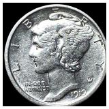 1919-D Silver Mercury Dime CLOSELY  UNCIRCULATED
